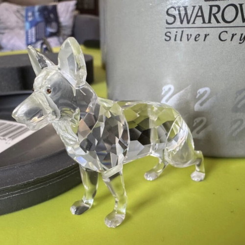 Swarovski German Shepherd crystal figure like new with box
