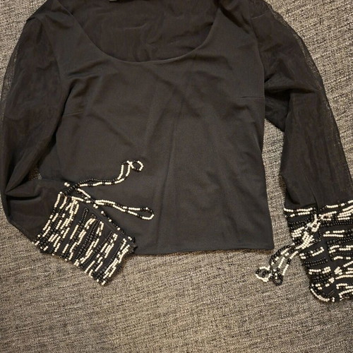 Gianfranco Ferre Black Blouse No S - M like new with impressive sleeves