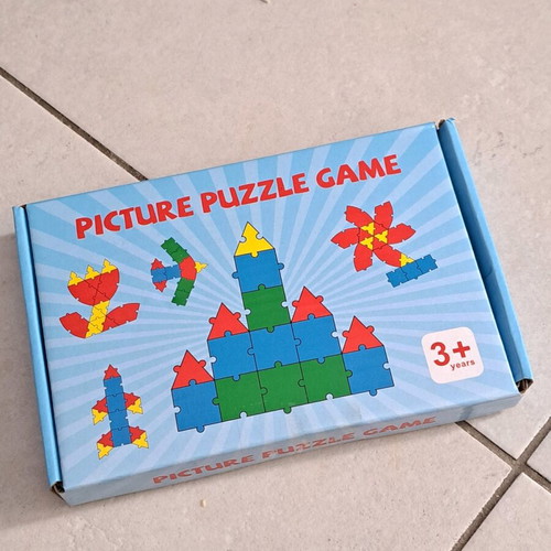 Creative wooden puzzle for kids, educational game with alphabet and numbers