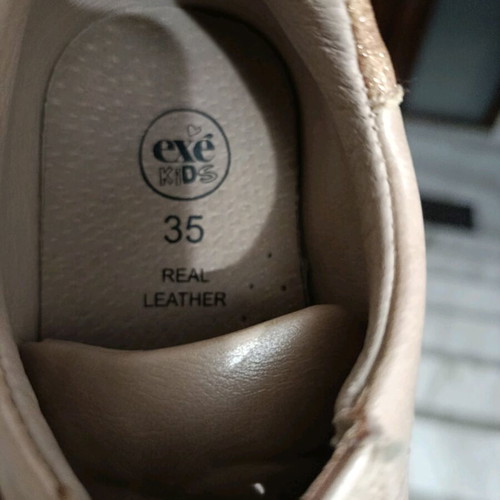 Exe kids sneakers like new, beige gold, size 35