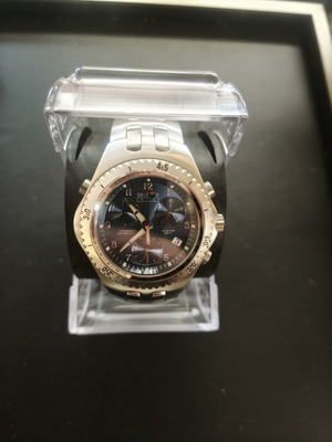 Sector 975 Chronograph men's watch, blue dial, 200m, NOS