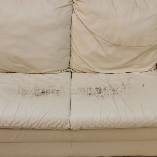 Sofa two-seater leather used