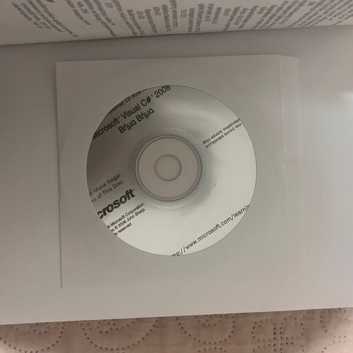Visual C# 2008 book new, includes exercise files and code examples