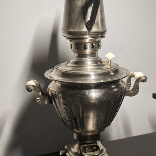 Vintage Soviet electric samovar with teapot, functional