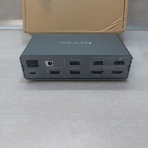 CMSTEDCD SW521 Professional KVM Switch Docking Station for 2 Computers and 2 Monitors