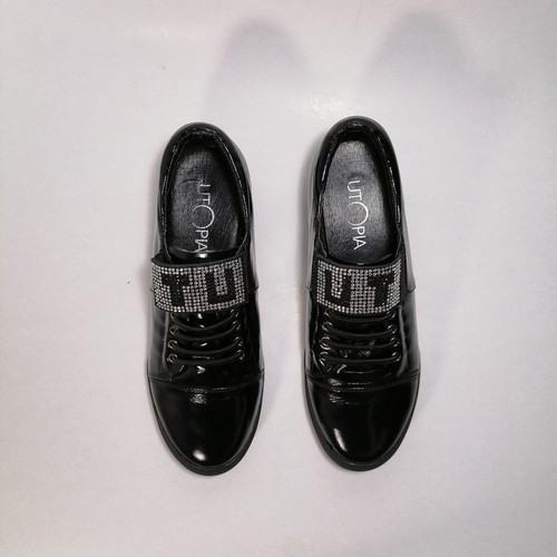 Utopia Oxford shoes used, size 37, black with rhinestones