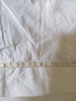 Set of 2 double handmade bed sheets and 2 pillowcases with azur new