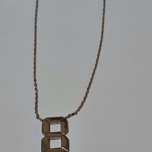 Silver 925 gold-plated necklace with number 8, like new