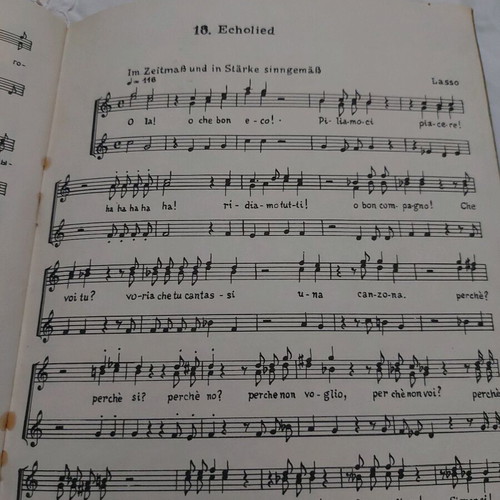 Repertoire scroll used with 18 musical pieces
