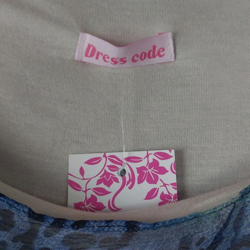 Dress code blouse new, airy blue leopard print