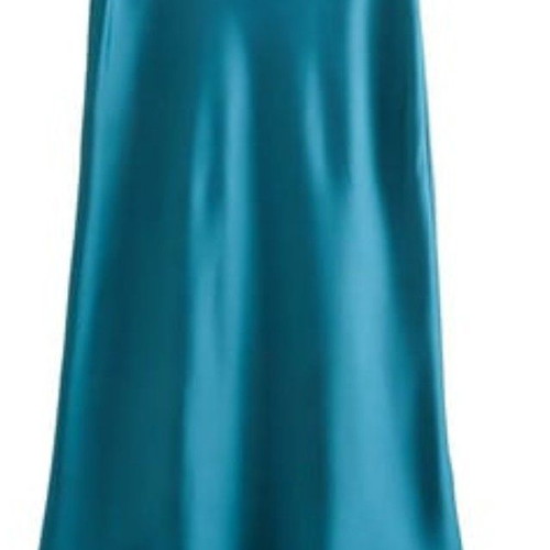 Satin skirt Zara like new, blue, size large