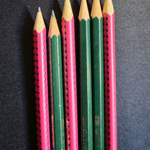 Faber Castell pencils used, set of 6 pieces