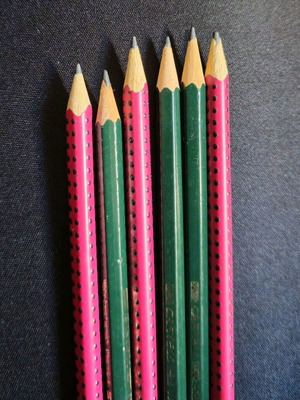 Faber Castell pencils used, set of 6 pieces