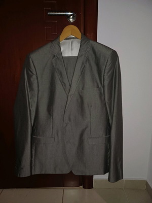 No Name Athens suit like new, gray silver, size M