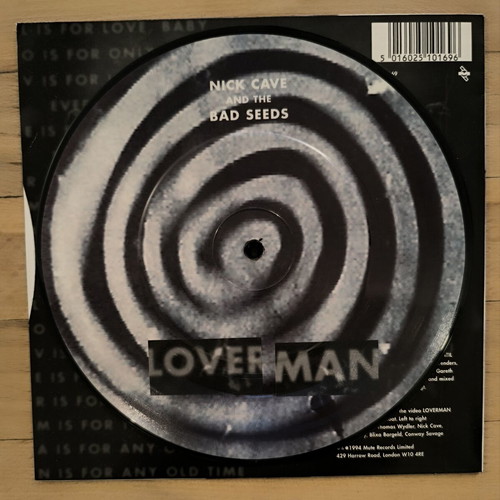 Nick Cave And The Bad Seeds Loverman 7" Picture Disc Single limited edition, like new