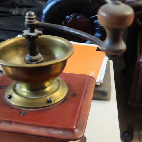 Old coffee grinder used