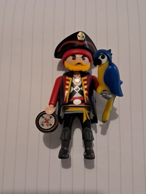 Playmobil Πειρατής καπετάνιος με πυξίδα και παπαγάλο σαν καινούργιο