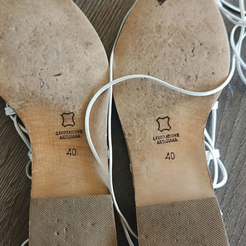 Mairiboo for Envie white gladiator flat sandals like new, size 39-40
