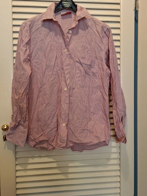 Stefanel cotton shirt with burgundy stripes like new