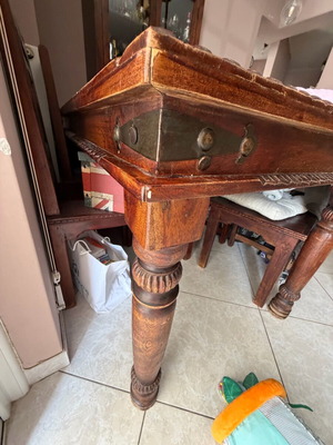 Dining table with chairs used, sturdy construction