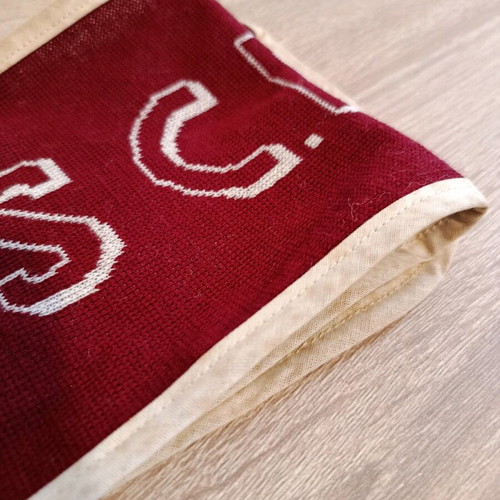 Olympiakos Europe Cotton Scarf used, maroon