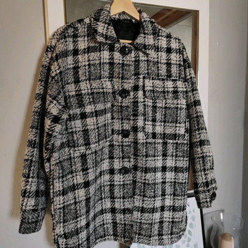 Oversized jacket Pull & Bear new, size XS, black and white