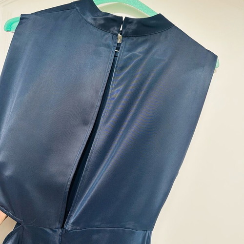 Zara blue satin dress with cutouts like new