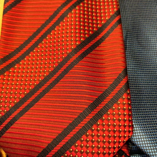 Roccobarocco ties used, pack of 7 silk Italian ties