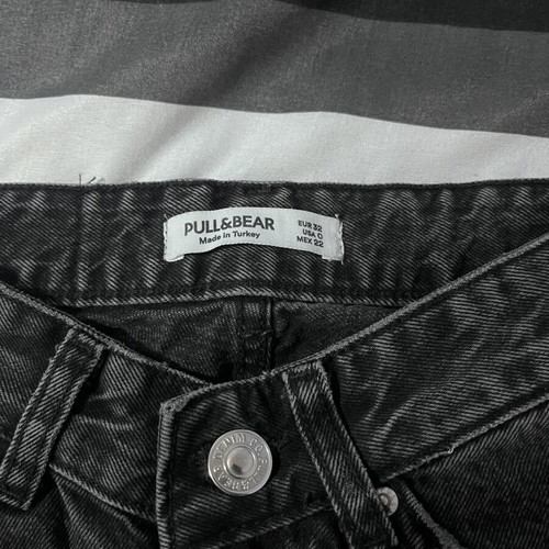Pull & Bear wide leg jeans size 32, black