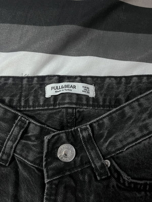 Pull & Bear wide leg jeans size 32, black