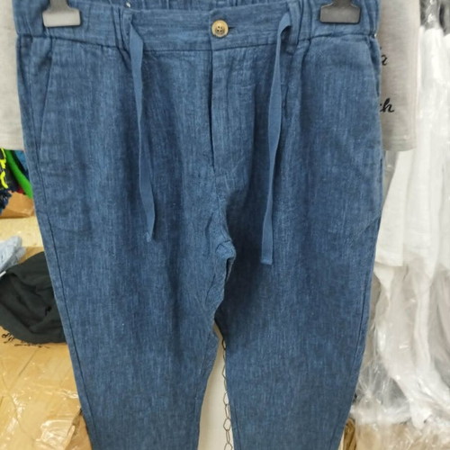 Men's Linen Pants NS-7778 New, Blue, Sizes M-5XL