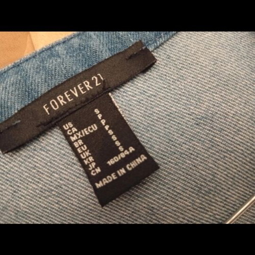 Denim dress Forever 21 small like new, blue