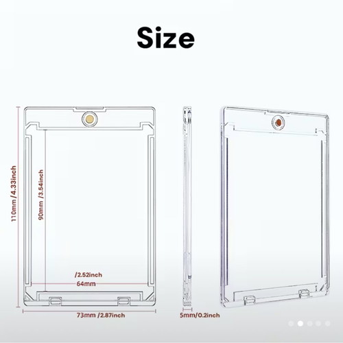 Ultra-Thin Card Sleeves 35Pt Acrylic Clear Transparent New