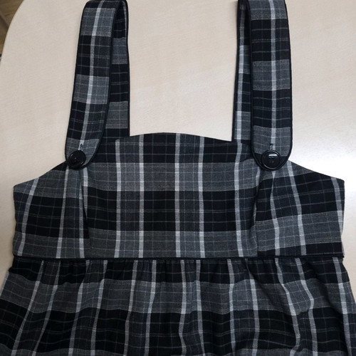 Winter wool dress with straps and zipper, size L, new