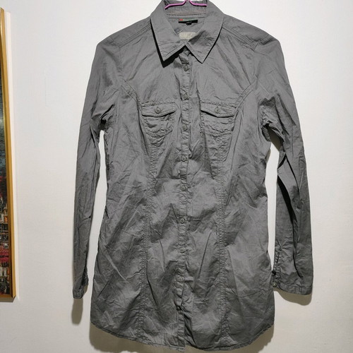Street One Women's Shirt S/M Gray Cotton like new