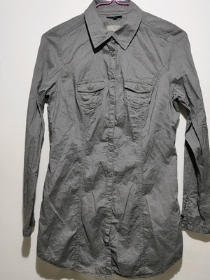 Street One Women's Shirt S/M Gray Cotton like new