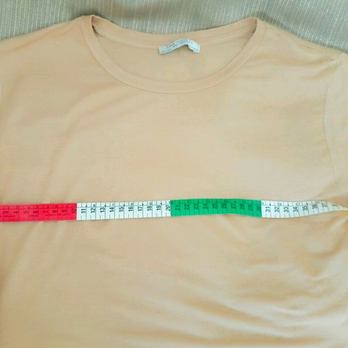 Zara beige T-shirt cotton fitted like new size M