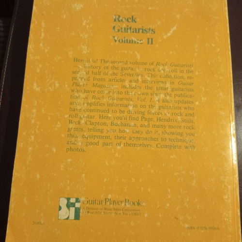 Rock Guitarists Volume II book used, English