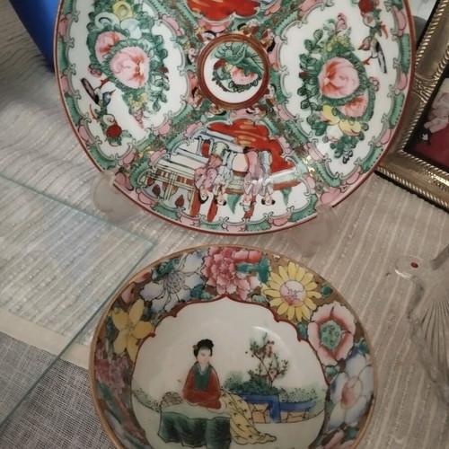 Satsuma plate and Chinese plate with bowl like new
