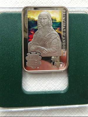 Ανδόρα 10 Diners 2008 ασημένιο νόμισμα Leonardo da Vinci .925