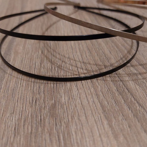 Set of 3 double metal hairbands in black, silver, and gold