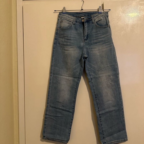 Mid Rise blue jeans with stretch, size Small