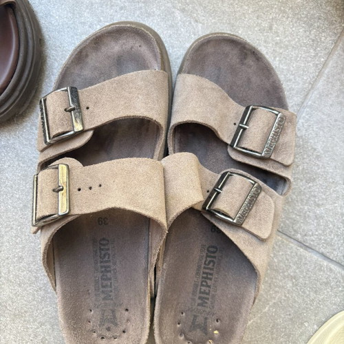 Mephisto slippers size 39 like new beige and brown