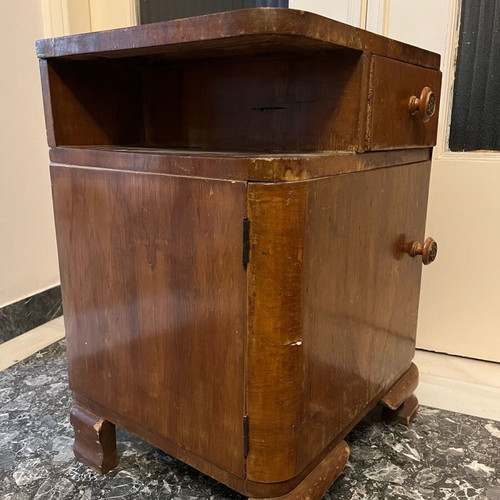 Art Deco nightstand used, antique from the 1930s