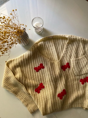 Ginger+Soul knitted sweater used, beige, size M