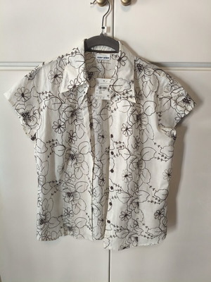 Cerry Weber shirt with embroidered flowers new, white, size L