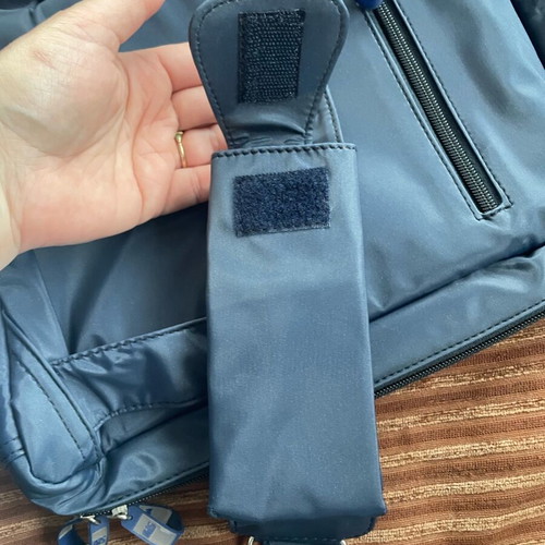 Unisex crossbody bag new, blue, with inner and outer pockets