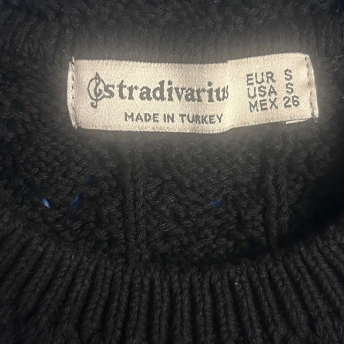Stradivarius Y2K Black Halter-neck Knit Top Size S like new