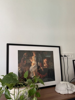 Caravaggio framed poster like new, 72x52 cm from Galleria Doria Pamphilj