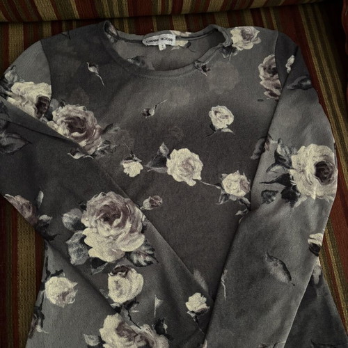 See-through grey blouse like new, sizes XS - S